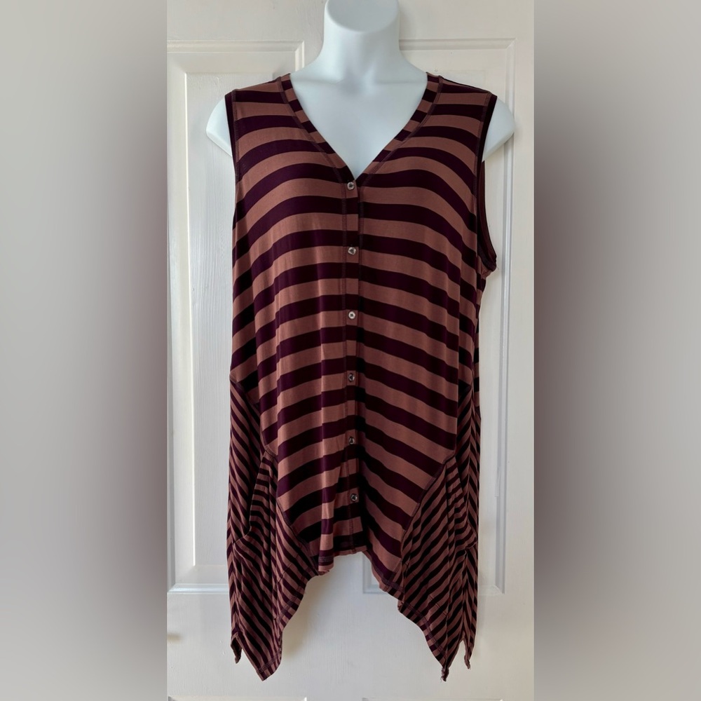 LOGO by Lori Goldstein Striped Top